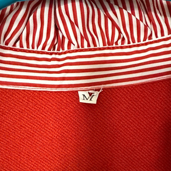 Red Women's Christmas Blouse with Ruffled Sleeves medium nwot - Picture 2 of 10